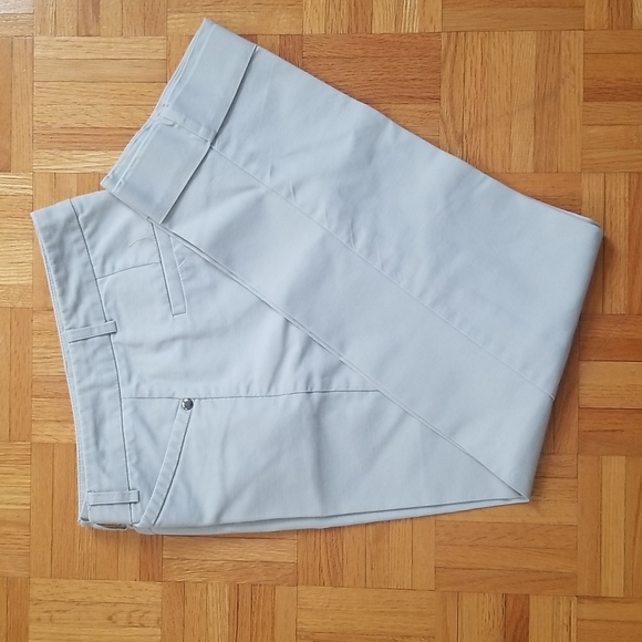 Tristan Straight Cut Khaki Cuffed Cropped Pants - Picture 2 of 6